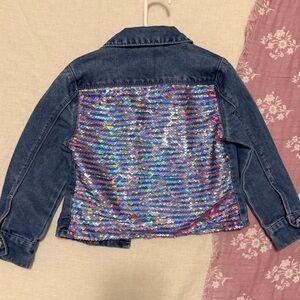 Flipped Sequin Squeeze Denim Jacket